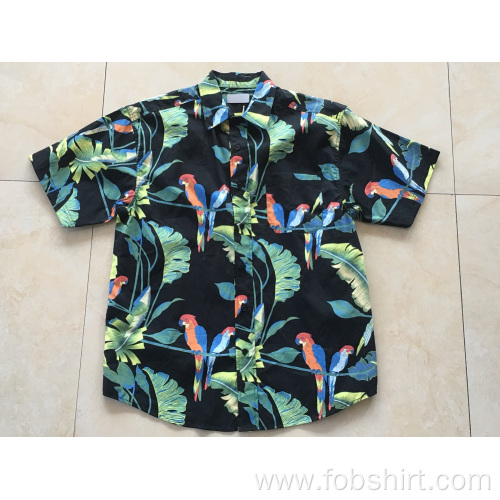 Man Cotton Print Hawaii Shirt Man cotton printing hawaiian shirt Factory